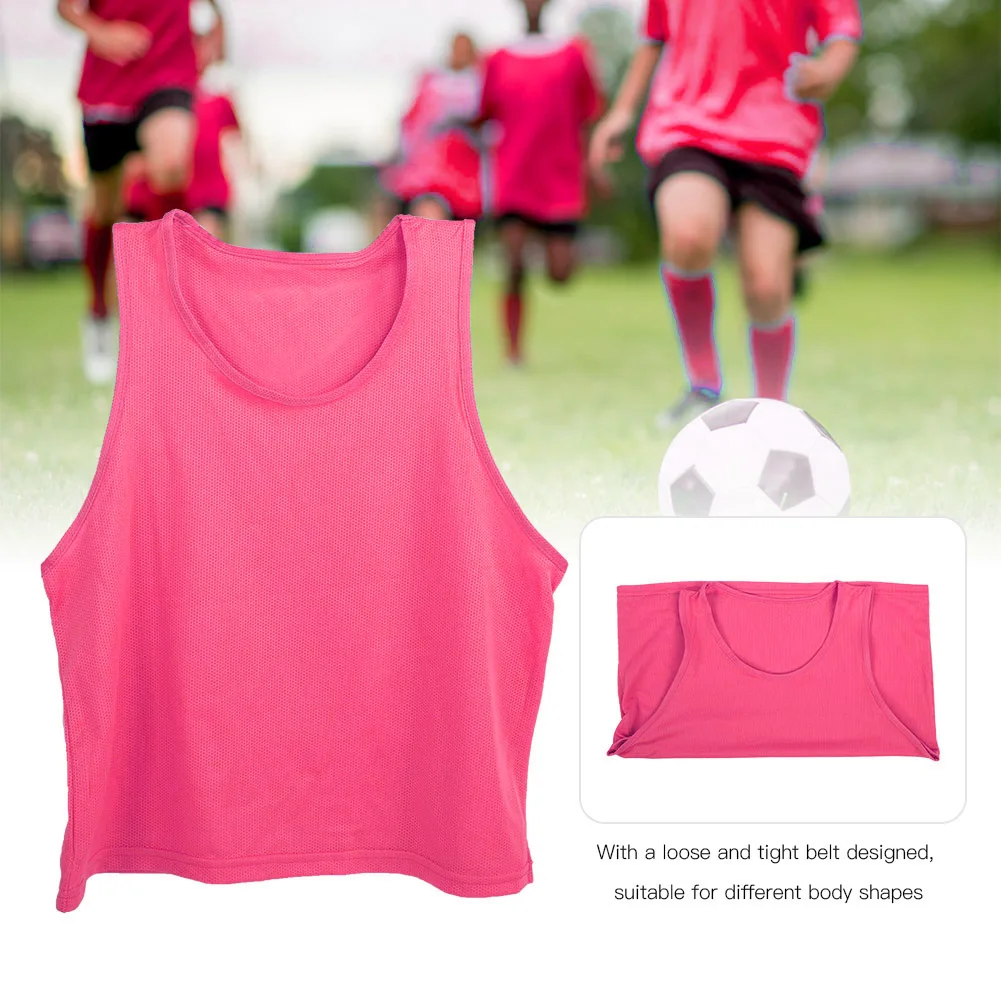 

Kids Soccer Training Vests Quick Dry Football Jerseys Sports Scrimmage Practice Pinnies Breathable Training Equipment Free Size