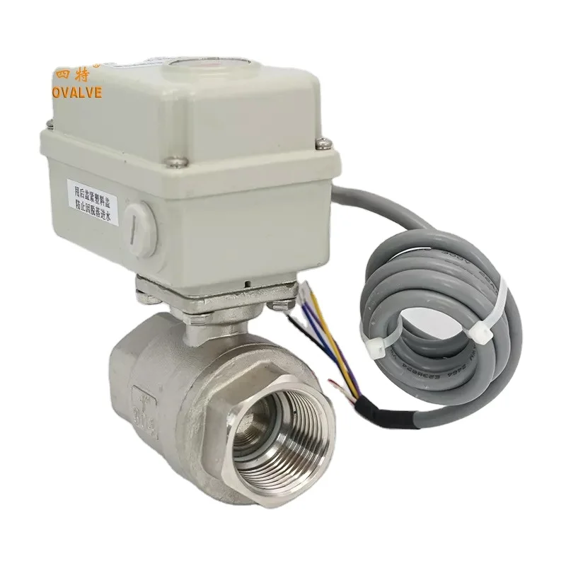 

C6004 Mini Electric Actuator Ball Valve 12V 24V 220V Stainless Steel Explosion Proof Mini 2-Way OEM Customizable