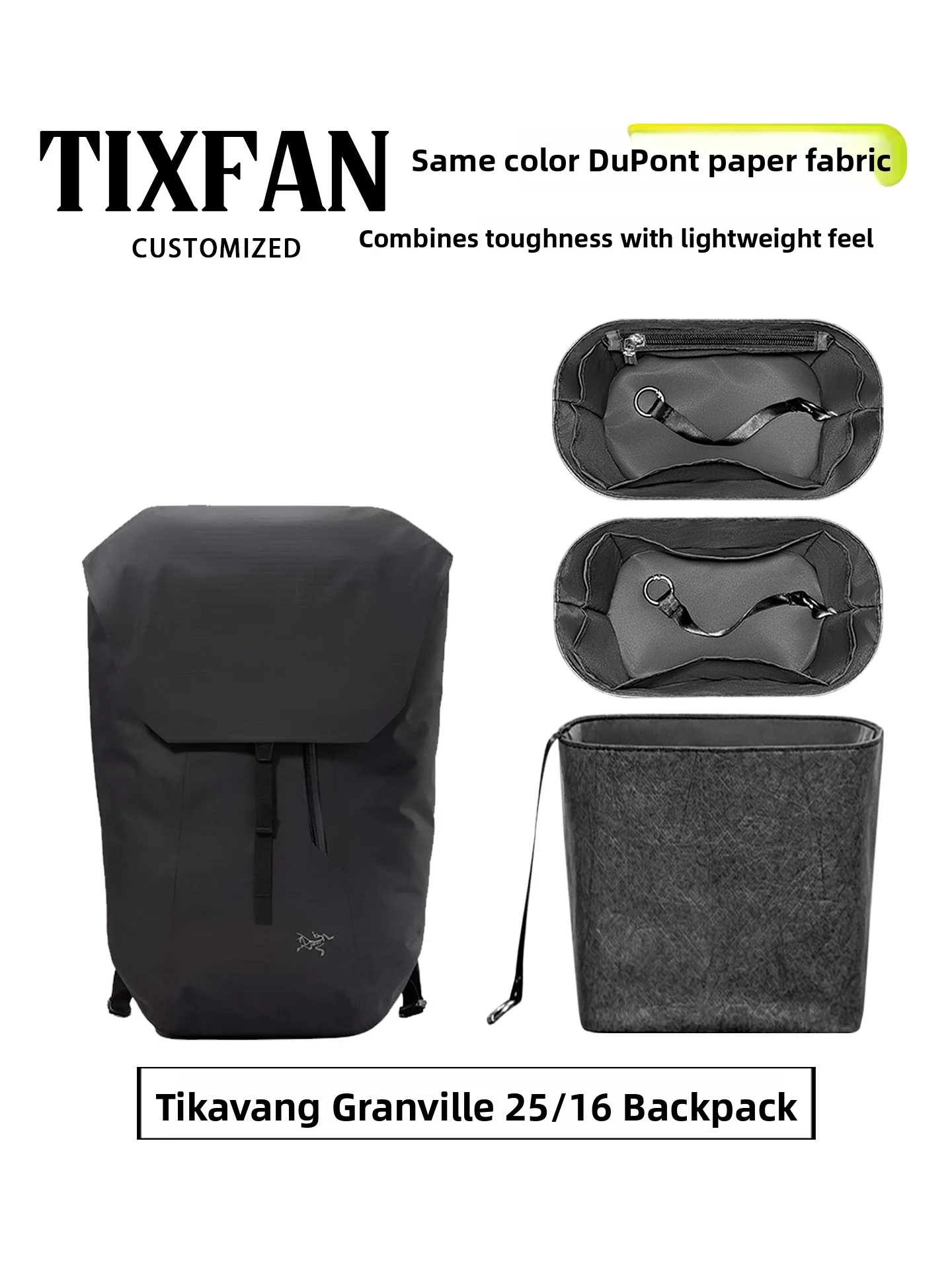 Waterproof DuPont Paper Inner Liner Backpack Elegant Hong Kong Brand XingFan Suitable for Arcteryx Anville Lightweight Should...