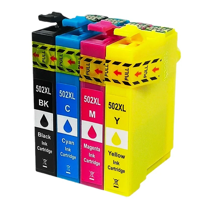 4 Black Compatible For Epson T502XL T502 Ink Cartridge for Expression Home XP-5105 XP-5100 XP5105 XP5100 WF-2860 WF-2865 Printer