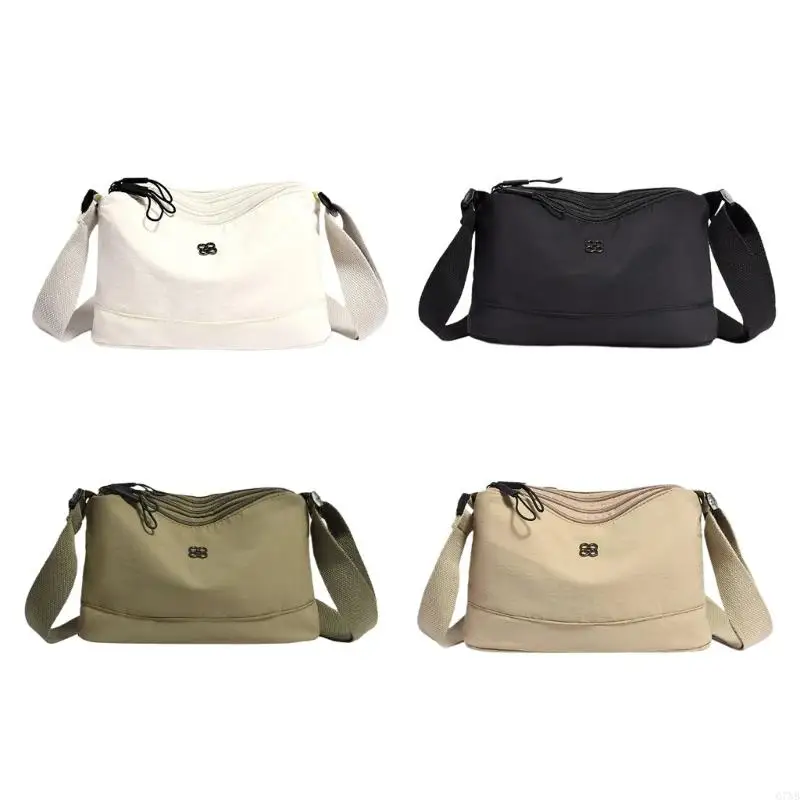 G7NB Women Shoulder Bag School Bag Simple Shopping Bag Wide Strap Crossbody Bag