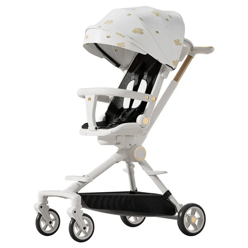 Baby Stroller High Landscape Newborn Two-way Swivel Seat Lightweight Folding Comfortable Four-wheeled Shock-absorbing Stroller