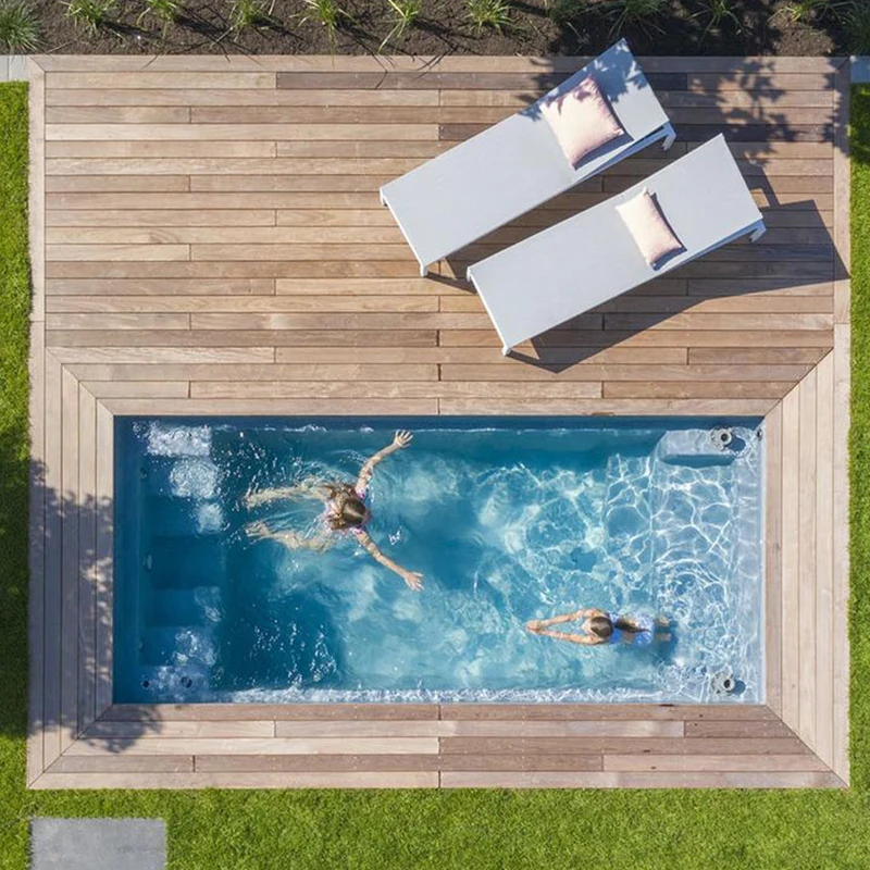 Precio al por mayor Piscina Swim Spa Plunge Pool Niños Casa creciente Piscinas prefabricadas de fibra de vidrio Precio para EE. UU.