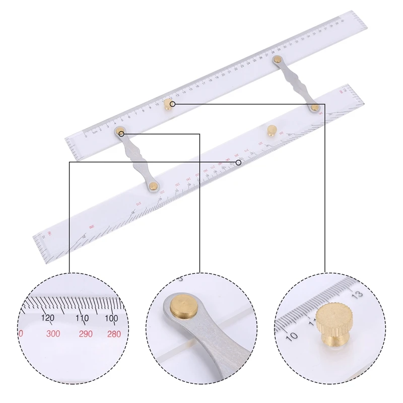 

AA46 Marine Ruler Parallel Ruler Nautical Charts Parallel Ruler Mapping Points To Pull Parallel Ruler 450MM