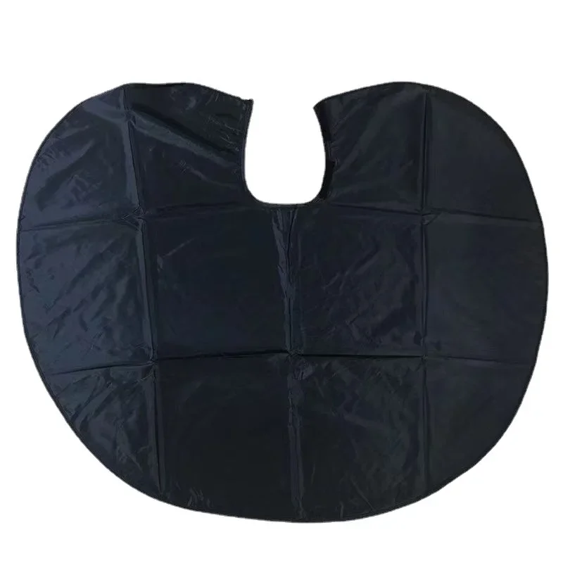 Cape courte carrée noire imperméable pour salon de coiffure, outils de embaupour cheveux, coupe de cheveux, ronde, grill, barbier