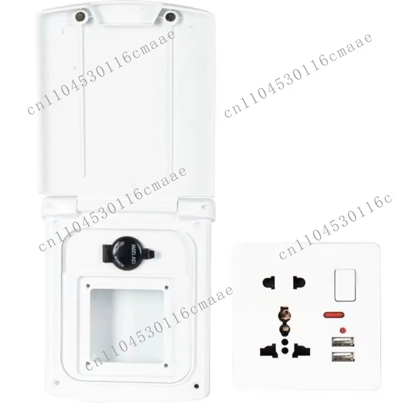 

Car Integrated Electric Port Waterproof 86 Box Power Socket External Power Socket Box the RV Is Equipped with a Plug-in Box
