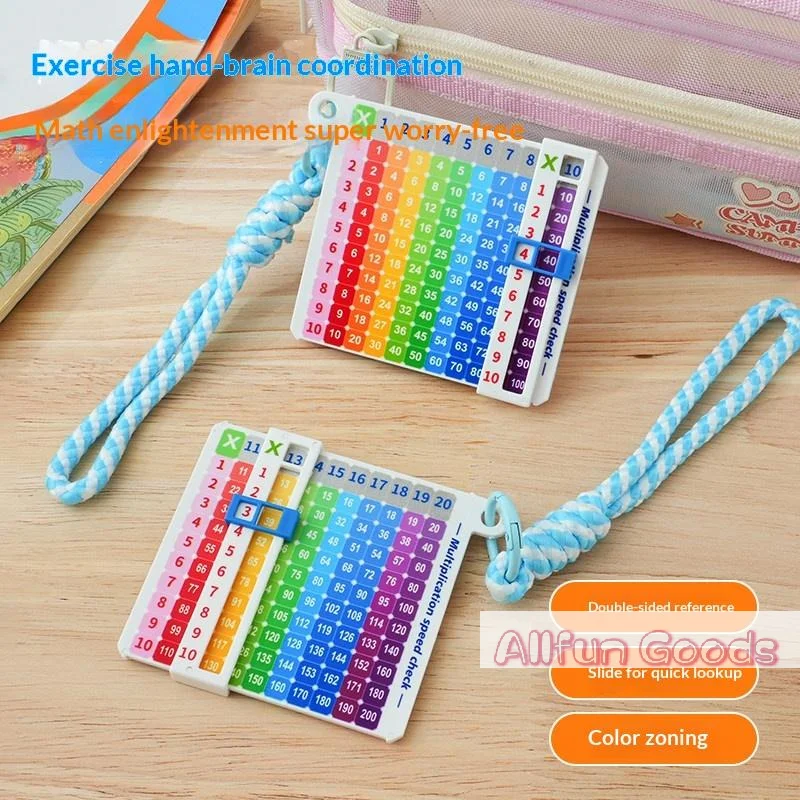 [TG835]Multiplication Quick Search Card Math Enlightenment Table Portable Cartoon Fun Quick Search Multiplication Keycha