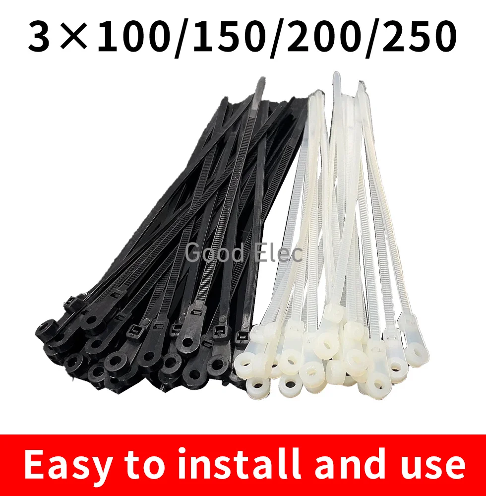 Fixed head nylon cable tie,round hole screw hole self-locking fixed plastic buckle cable tie,bundling cable tie