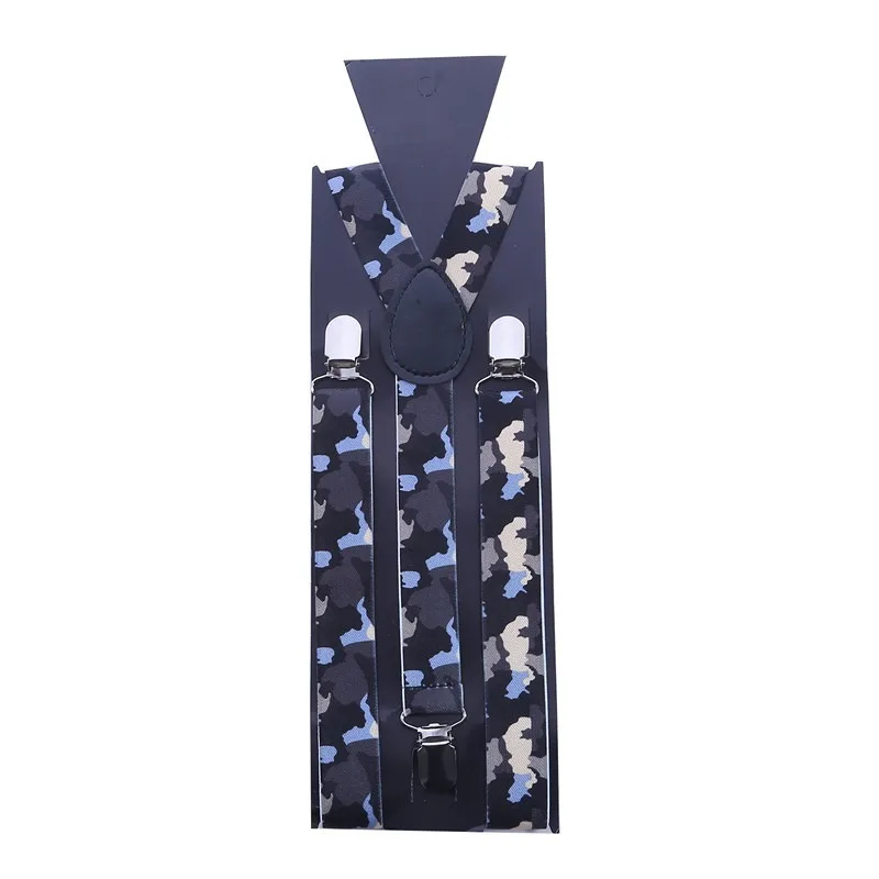 Men's Shirt Suspenders For Trousers Pants Holder Braces Wedding Shoulder Straps 25 MM Wide Elastic Strong Metal Clips Floral