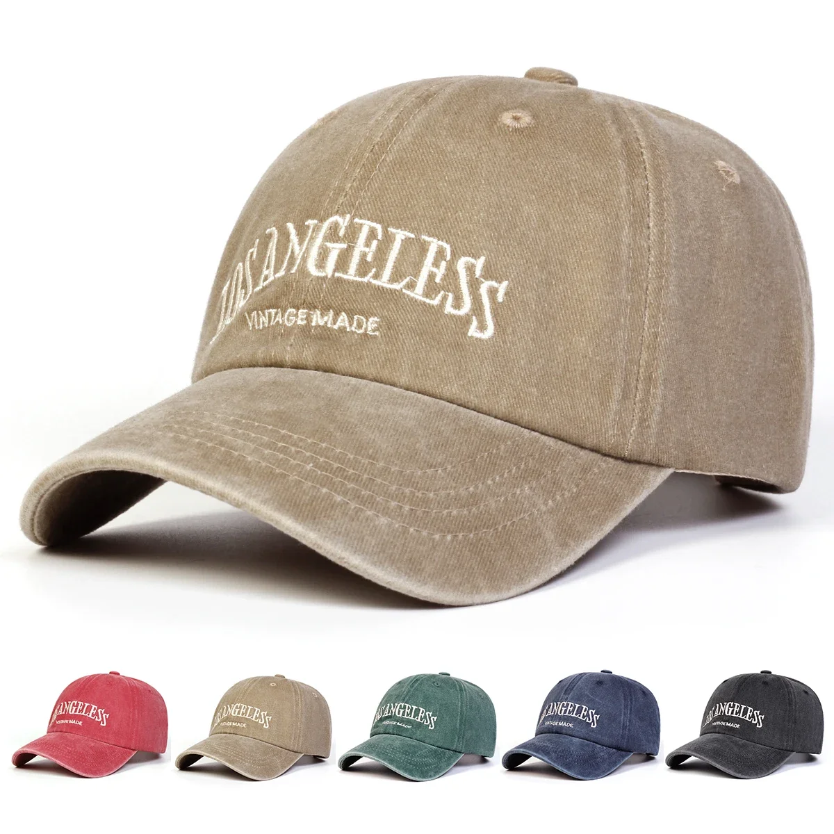 Gorras de Béisbol Bordadas Unisex LOS ANGELES, Gorra de Protección Solar para Primavera y Otoño, Ajustable, Estilo Casual