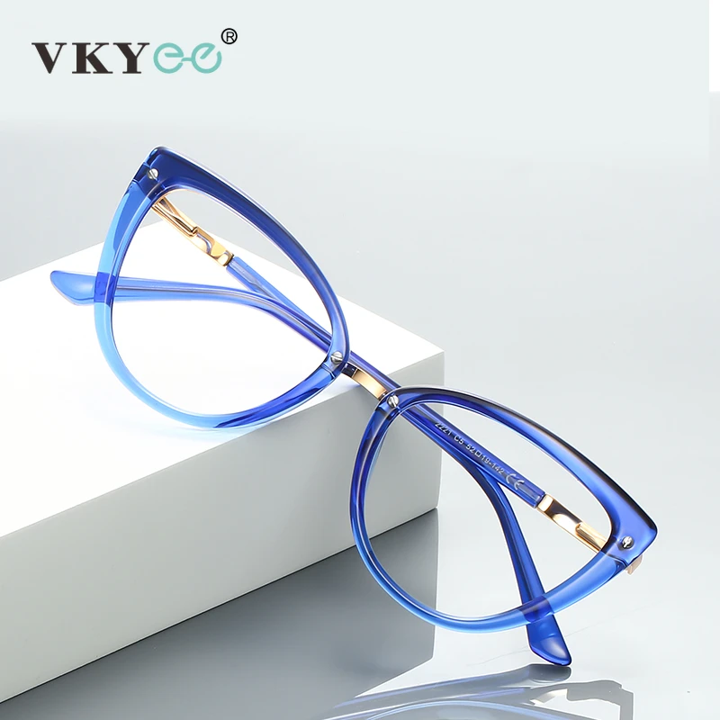 

VICKY Simple Fashion Butterfly New Design Anti-Blue Light Glasses Customizable Prescription Women's Reading Glasses PFD2221