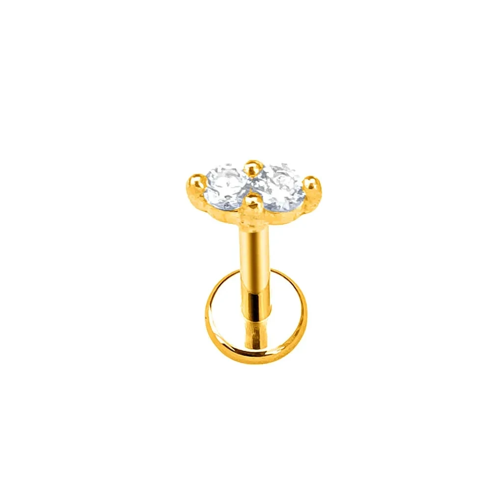 Titanium Heart Moon Star Drop Threadless Piercing Earring