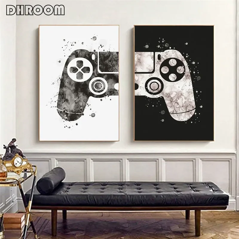 Gaming Room Canvas Paintings Gamepad Decoration Bedroom Posters and Prints Wall Art Pictures Gamer Gift for Boys Children Room