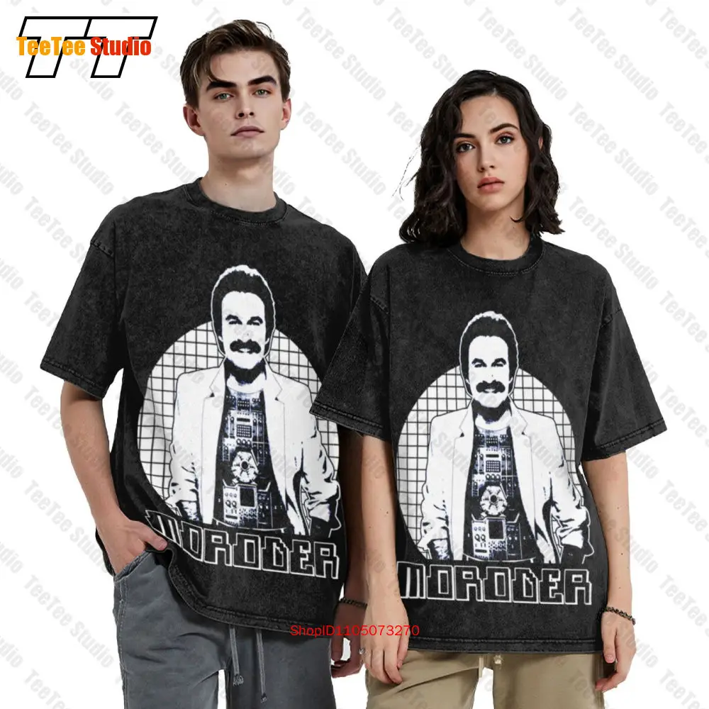 تي شيرت جورجيو مورودير إيتالو ديسكو سينثبوب ليجند فينتاج كبير الحجم D4XZ