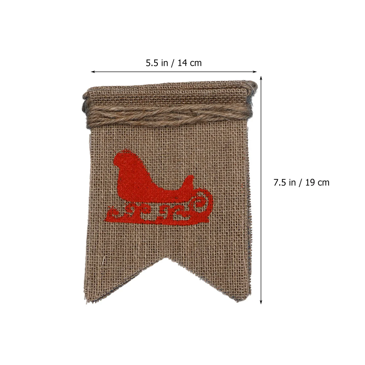 

2.8 Meters Reindeer Sleigh Pattern Burlap Garland Christmas Bunting Flags Wall Hanging Party Decor For Home Office Holiday Event