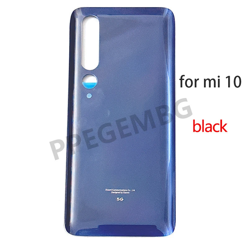 For  Mi10 Pro Glass For Xiaomi For  Mi 10 Pro 5G Battery Back Cover Rear Door Lid Panel Shell Housing Case Adhesive Repair Parts