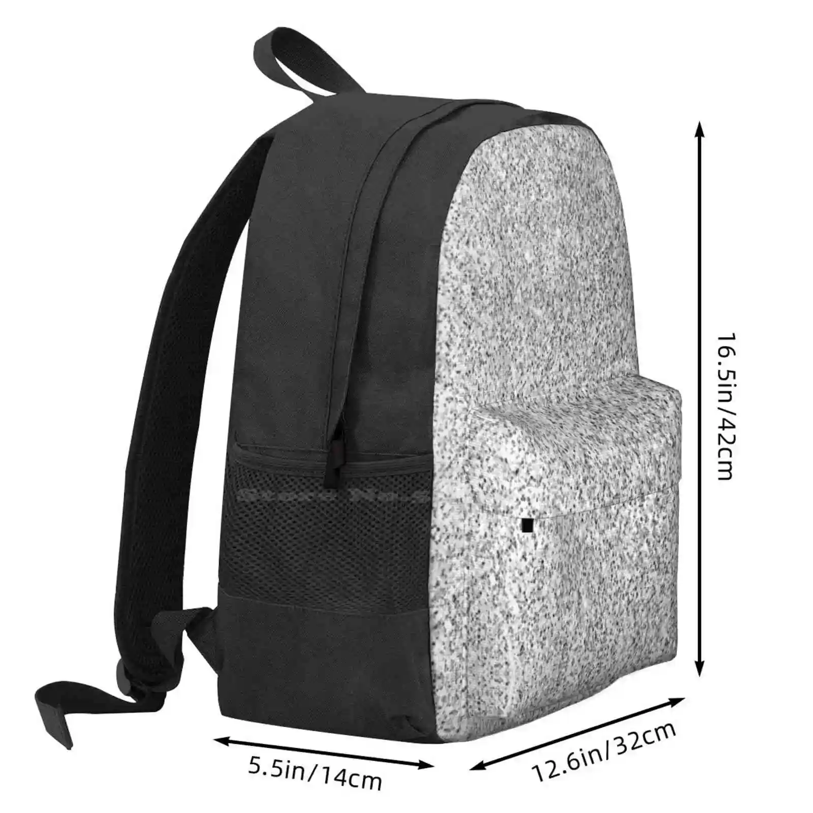 Light Gray, Black And White Elegant Design (Photo Of Glitter - Not Reflective) Hot Sale Schoolbag Backpack Fashion Bags Girly