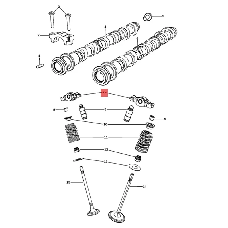 8Pcs Car Valve Rocker Arm 5184296AH For Chrysler Dodge Charger Jeep Cherokee Ram Pentastar 3.6L 2011-2020 5184296AA