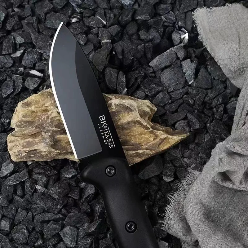 Us (BK-2) 1095 High carbon steel Tactical Knife +Kydex sheath, High hardness jungle hunting knife, North American survival knife