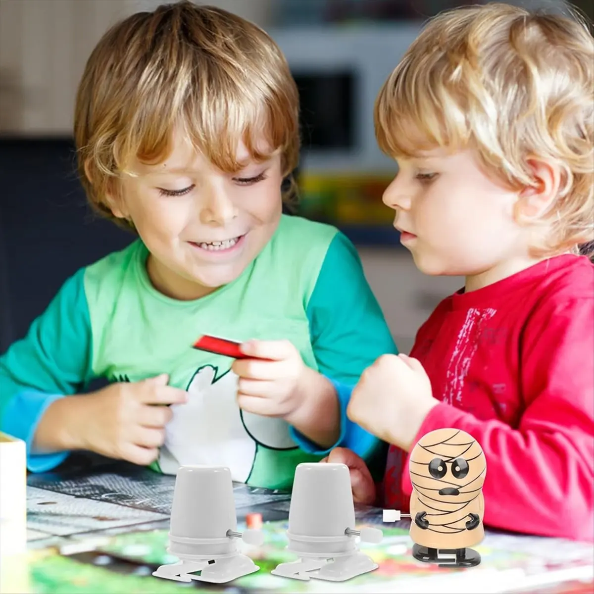 【WSFS】 15Pcs Wind Up Toy Base Mechanism Wind Up Robot Toy Clockwork Legged Robot Movement Mechanism Toys DIY Crafts Toy