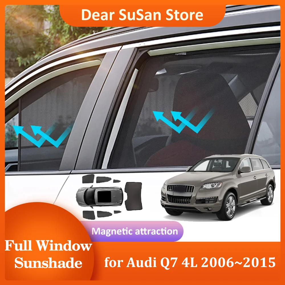 

Car Magnetic Sunshade for Audi Q7 4L 2006~2015 2007 2008 2009 Roof Windshield Curtain Window Sun Visor Sunroof Cover Accessories
