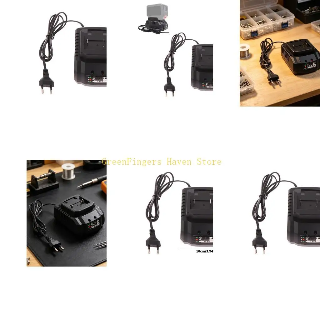 F68D Slide In Battery Dock Chargers AC100-240V European Two-Pin Power Plug for 21V