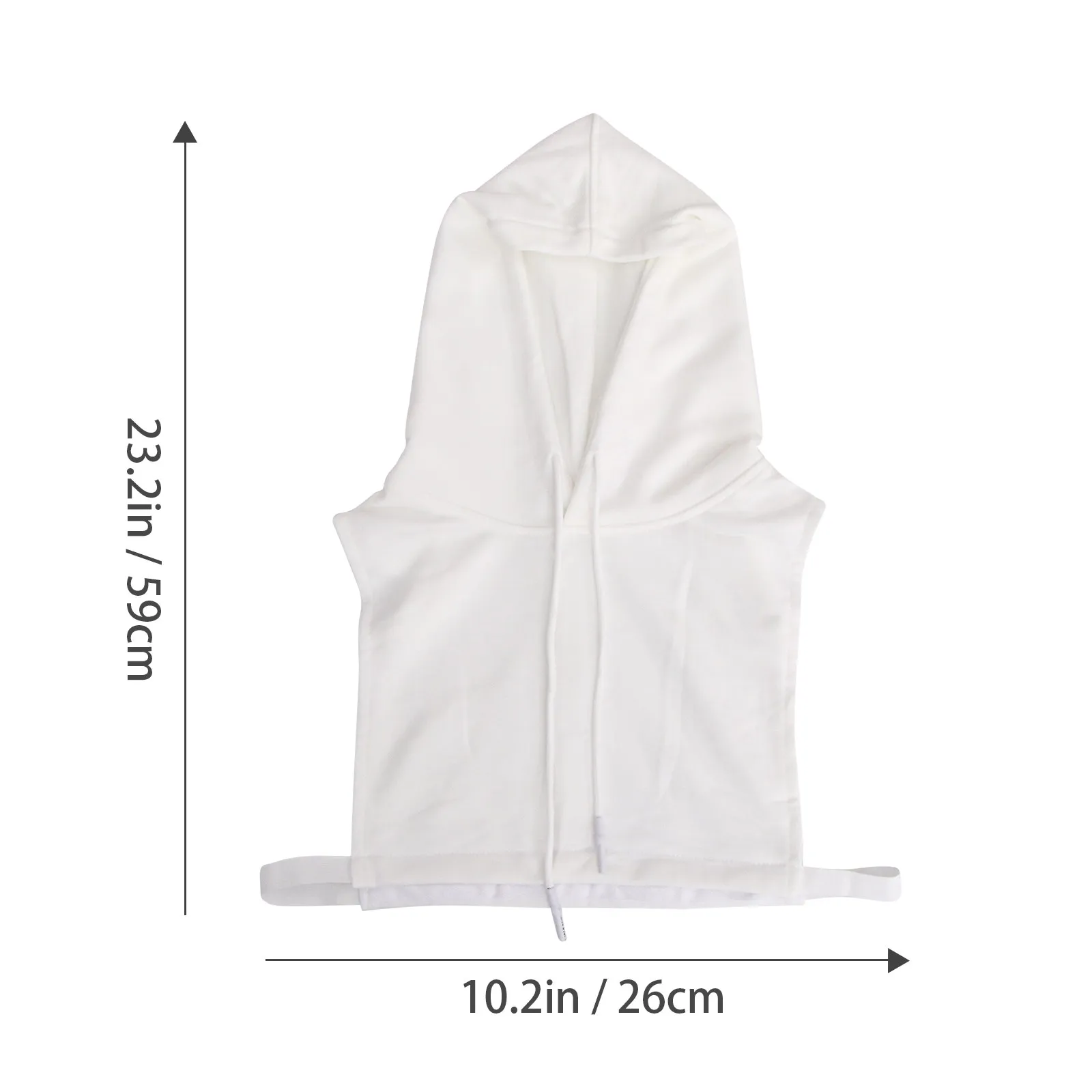 1Pcs Breathable Cotton Detachable Collar with Hat Hoodie Vest False Collar Unisex Fashion Accessory for Sweaters T Shirts Casual view 3