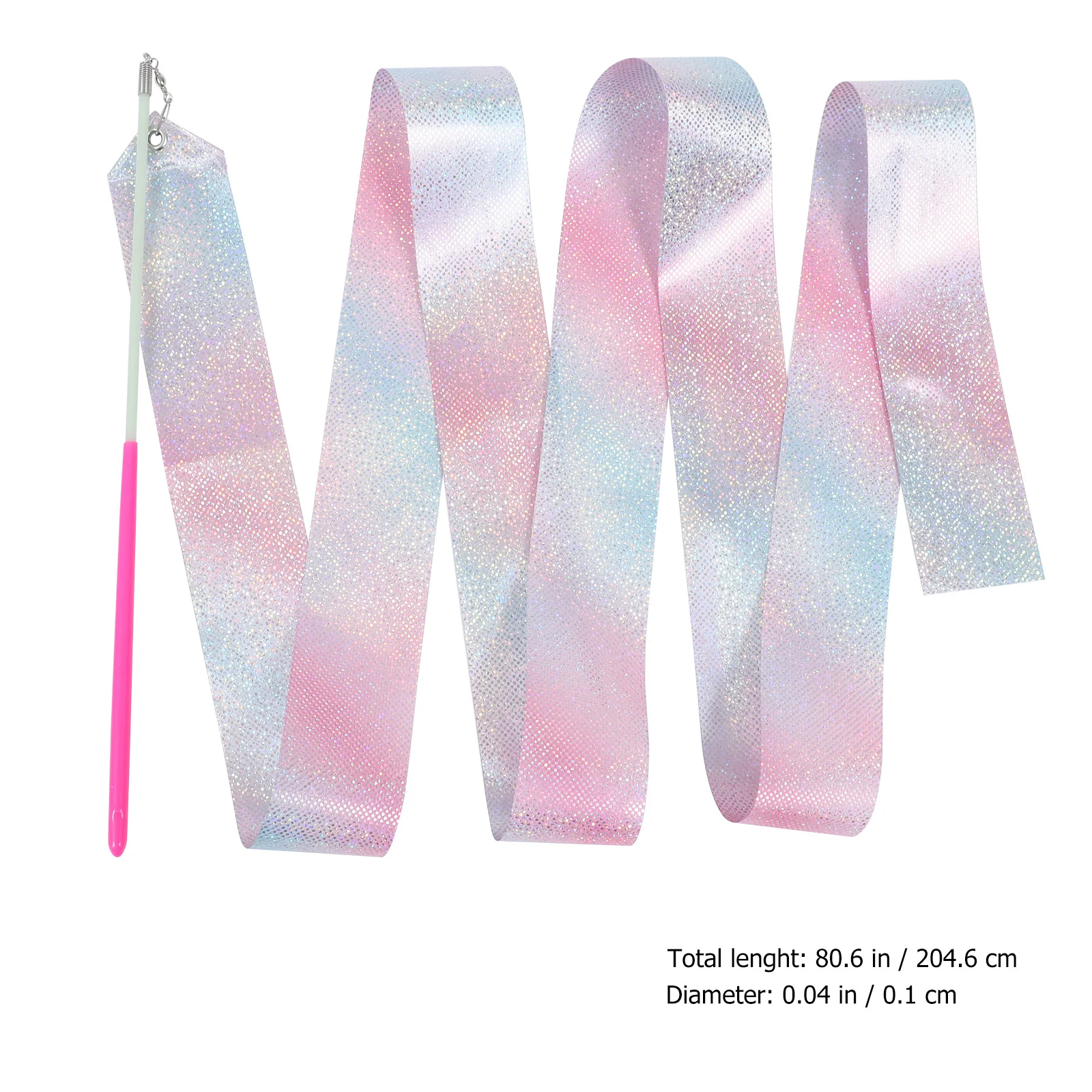 2 Pcs Ribbon Gymnastic Competition Supply Decorate Dance Shining Streamer Red Polyester Child