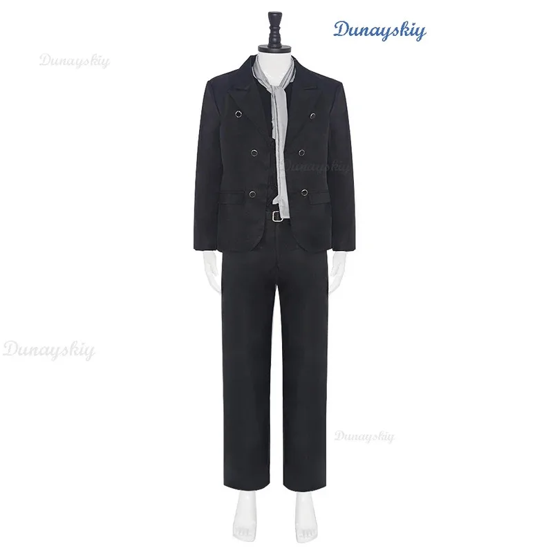 Good Cos Omens Angel Aziraphale Devil Crowley David Cosplay Costume Halloween Mens Suit Retro Round Metal Steampunk Glassesa;2'k