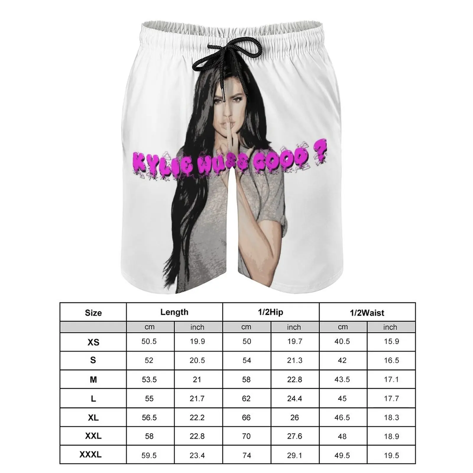 Kylie Wuss Good Nicki Minaj Board Shorts High Quality Jenner Kardhasian Queen Singer Cool Design Beach Short Pants Males Trunks