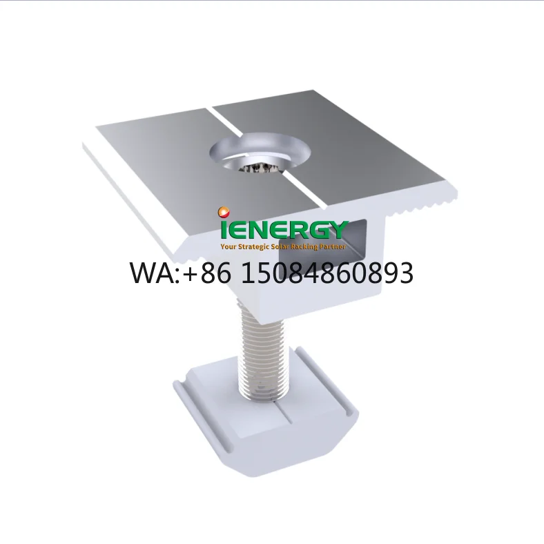 Wholesale Aluminum L Foot PV Bracket, factory supply solar accessories, base fixing part for metal roof residential photovoltaic