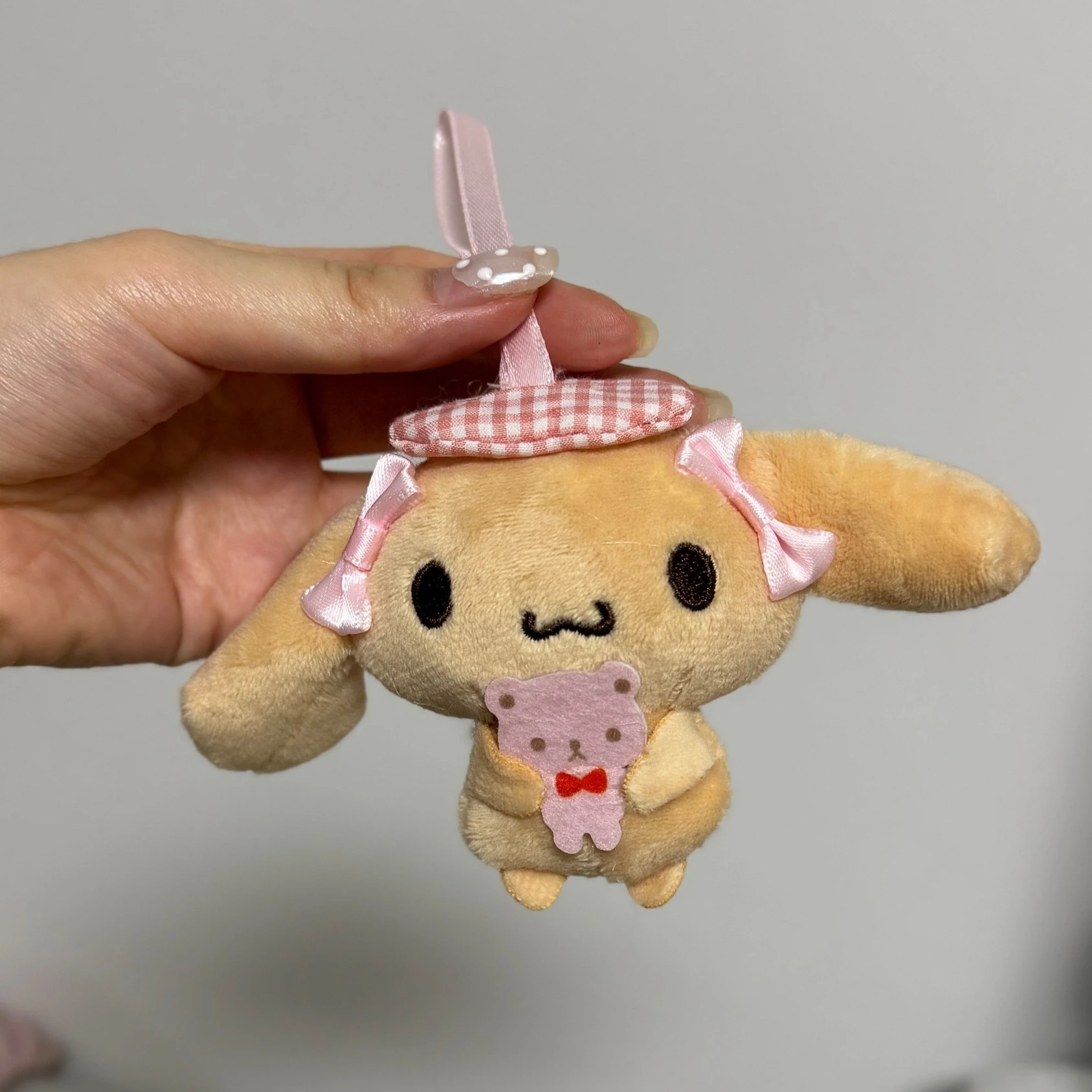 Simpatico cane cannella moka ciondolo marrone cartone animato creativo periferico cane cannella peluche portachiavi zaino ciondolo peluche regalo per ragazze