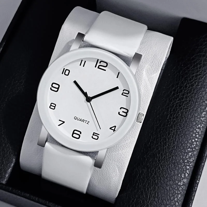 Fashion Simple Leather Clock Watches Quartz Watch Women Men Casual Digital Wristwatch Couple Watches 여자시계 Relojes Para Mujer