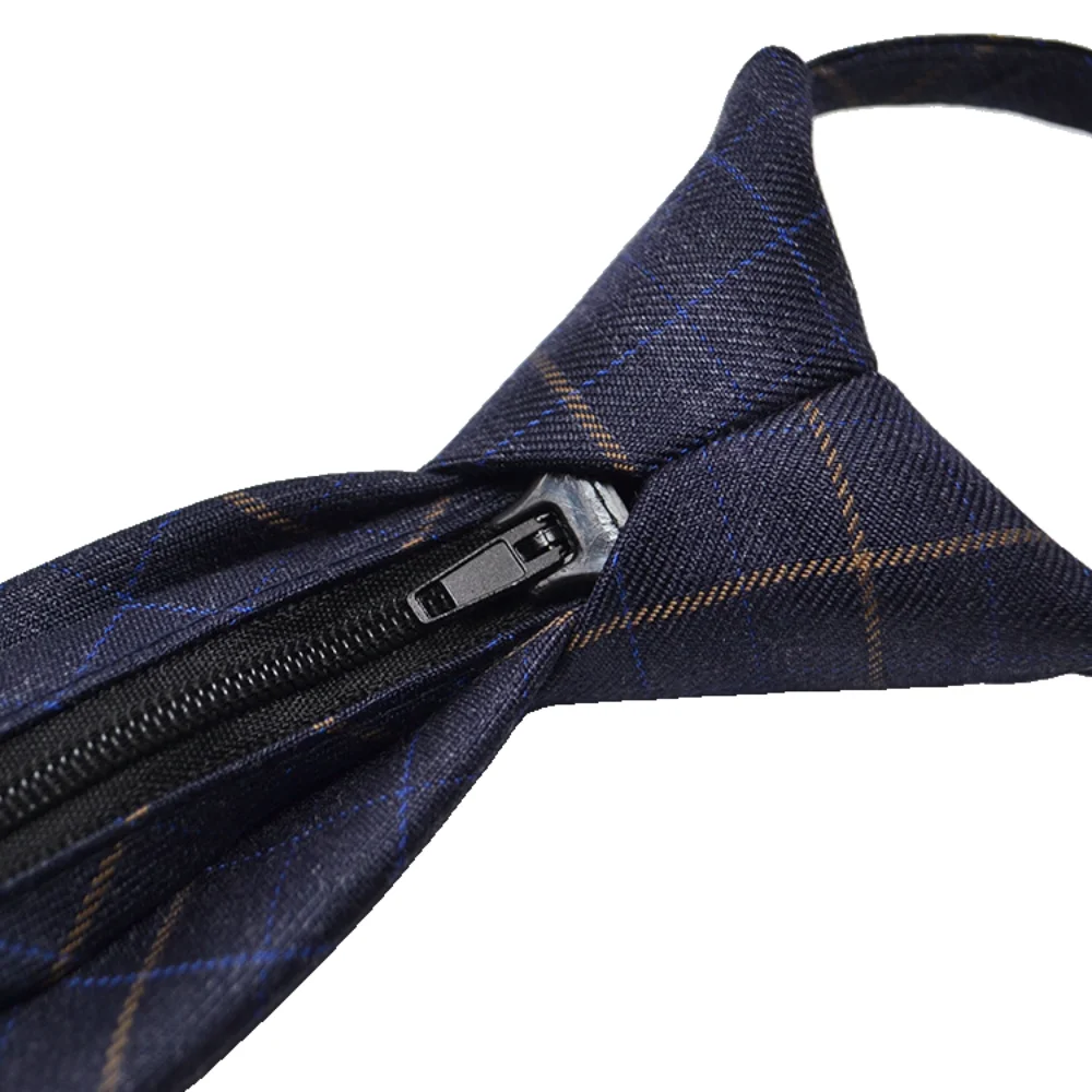 Neue Zipper Männer Krawatten Anzüge Faul Plaid Krawatte Für Hochzeit Überprüfen Krawatte Für Männer Retro Faul Mode Streifen Krawatten Für Frauen Krawatte – Detail 2