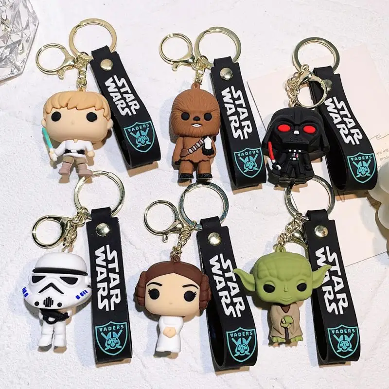 Star Wars Movie Series Yoda Mandalorian Darth Vader Pendant Ornament High Quality Keychain Car Key Low Price Accessories Gift