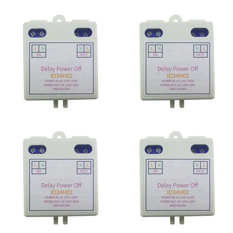 【RECOMENDAR】4X AC 120V 220V Time Delay Relay Power On Delay OFF Switch 1-480Min Adjustable Delay Power OFF Automation Controller