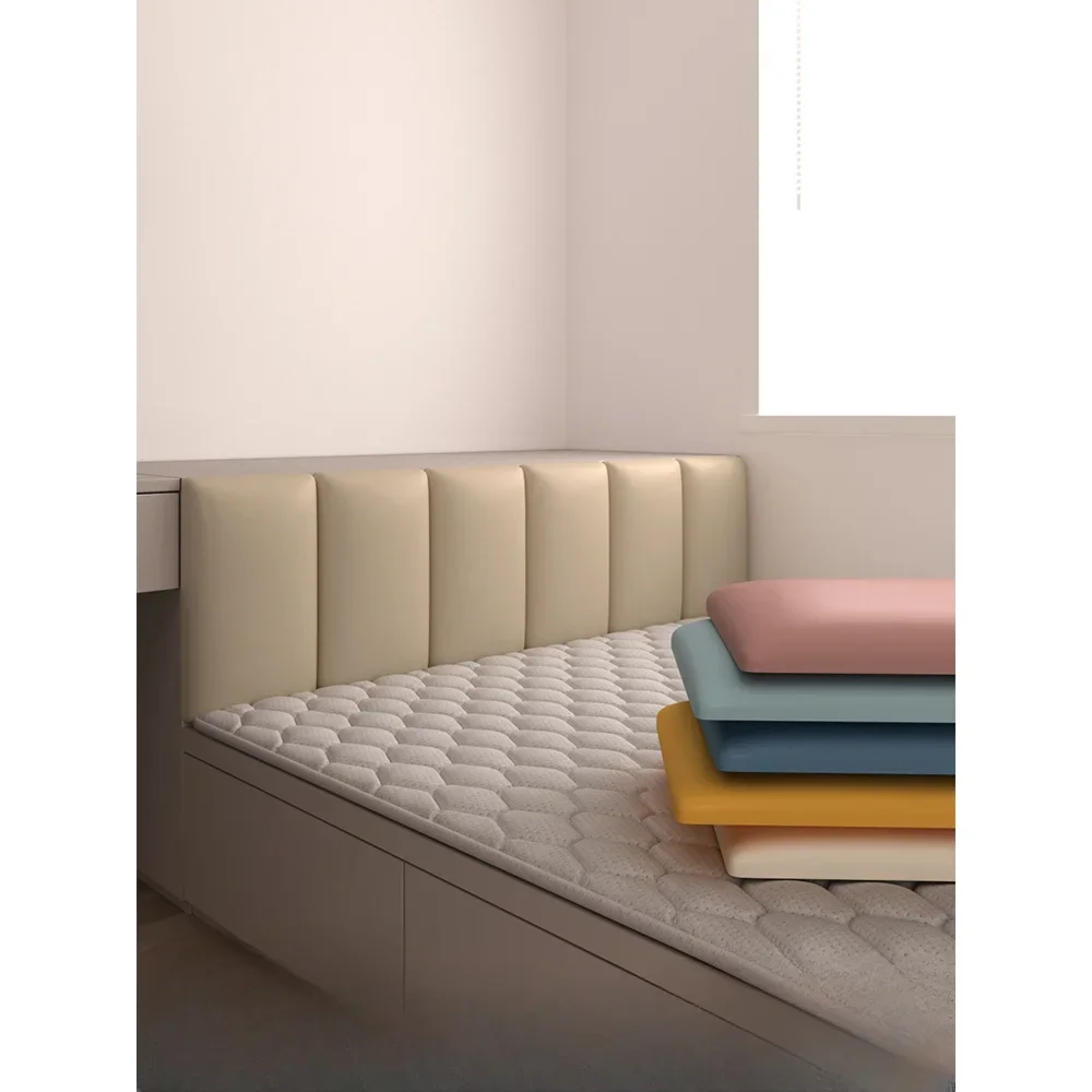 

2023 New Headboards Children's Room Soft Bed Backrest Tatami Headboard Cushion Self-adhesive 3D Wall Stickers Tete De Lit