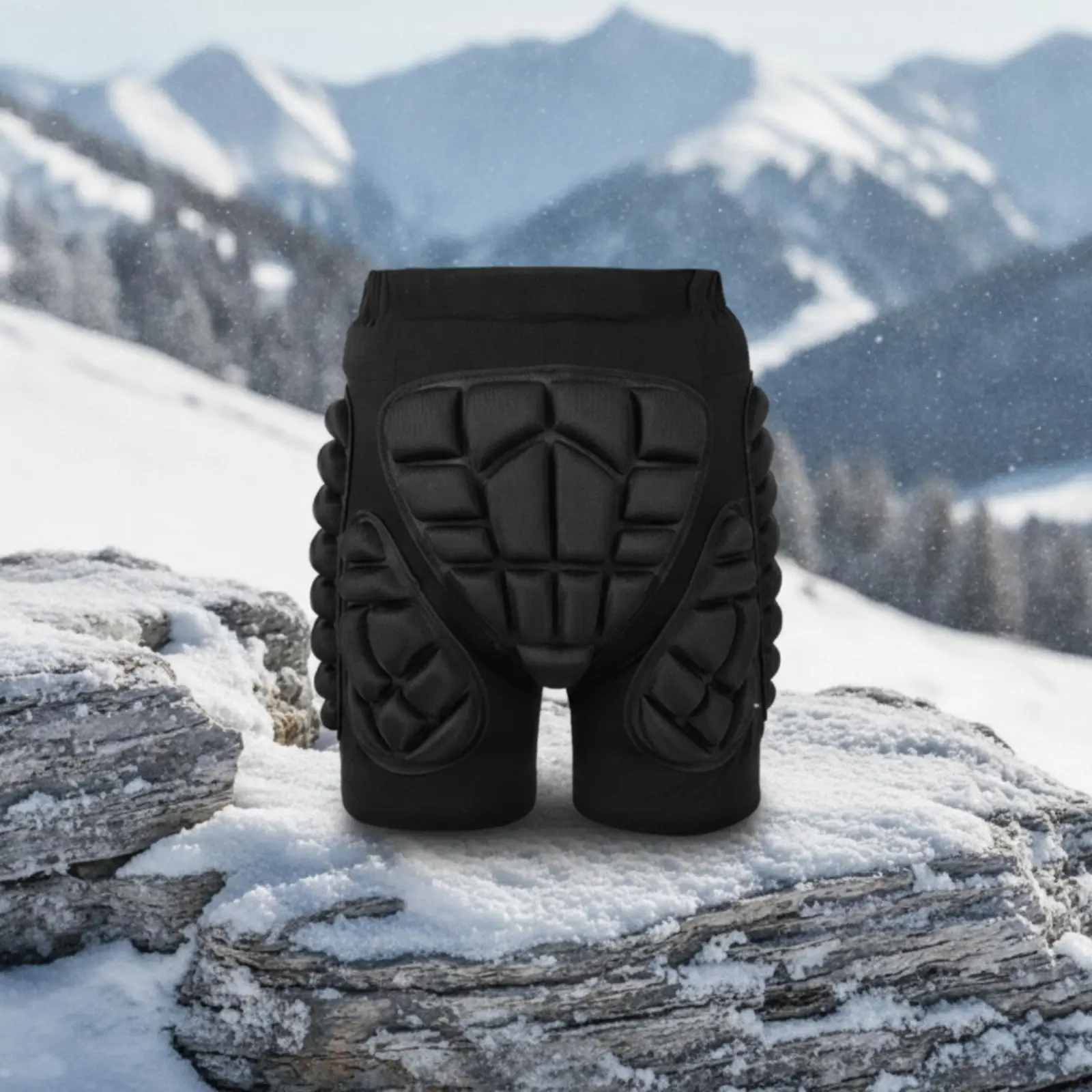 Padded Ski Pants Protector for Hip and Tailbone with Soft Sponge Liner Breathable Mesh for Winter Sports Safety