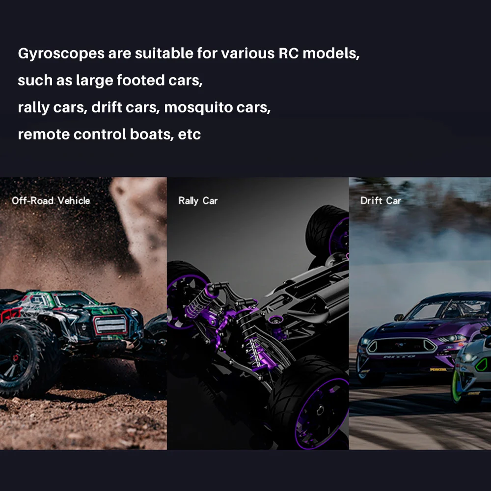 HOTRC F11 F12 Drift Car Mini Self-stabilizing Gyro Metal/Plastic Casing for RC Large Footed Mosquito Cars Model Toy Accessory