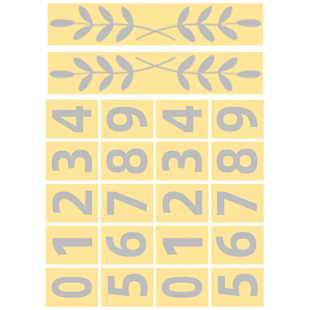 

4 Sets Mailbox Number Stickers Outdoor Reflective Decal For Front Door Self Adhesive Bin Labels Wheelie Bins Address Numbers