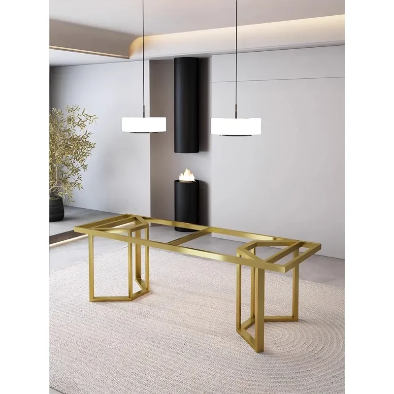 

Nordic light luxury stainless steel bracket marble rock slab table feet custom metal carbon steel table