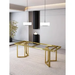 Nordic light luxury stainless steel  bracket marble rock slab table feet custom metal carbon steel table