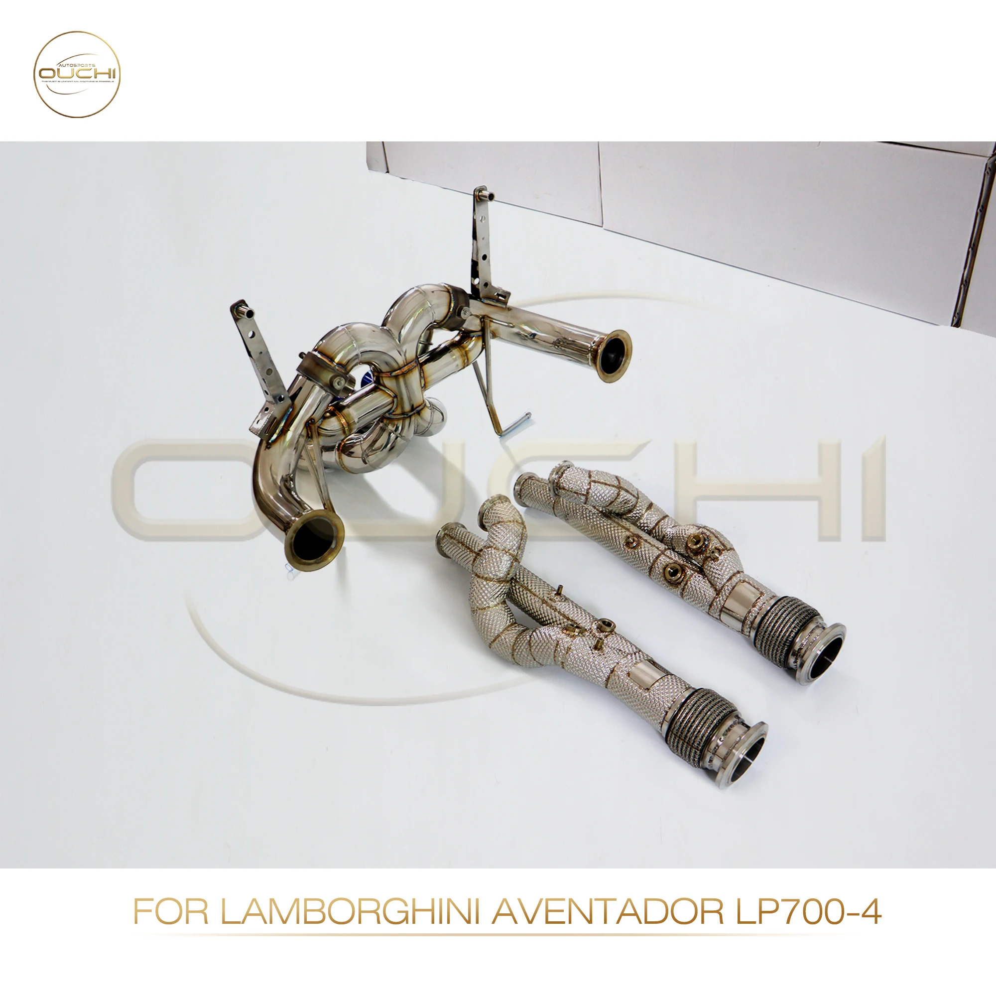 OUCHI Stainless steel Exhaust System Performance Catback Full exhaust for Lamborghini Aventador LP700-420 6.5L Muffler With Valv