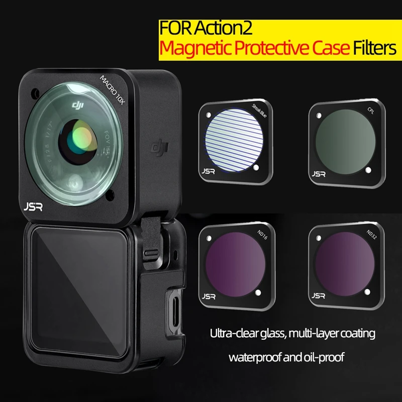 For DJI Action 2 Camera Lens Filter Kit Professional Magnetic Filters SART UV CPL ND 4 8 16 32 NDPL Lens Filter Set Accessories