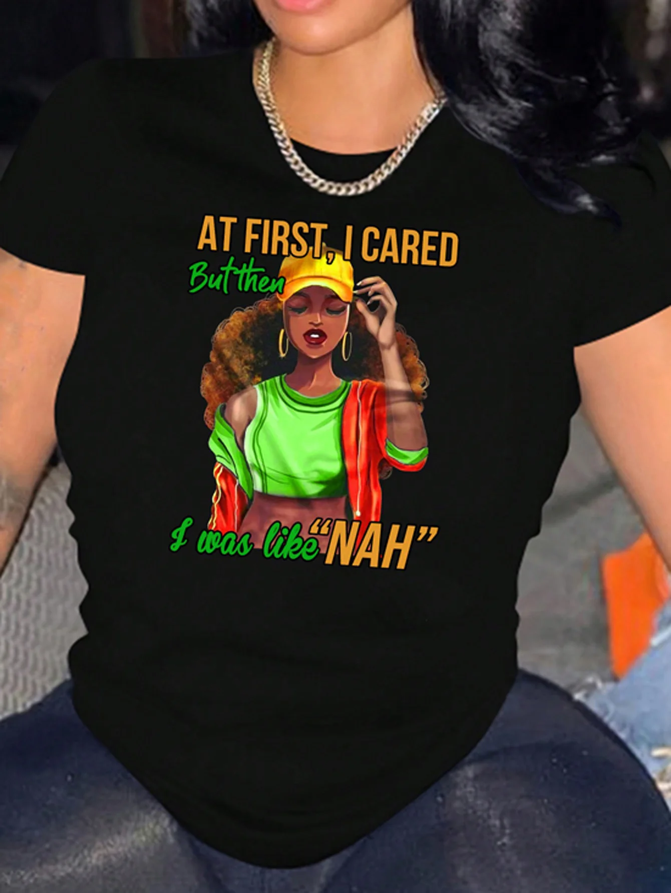 

Футболка с надписью и портретом, повседневный топ с коротким рукавом и круглым вырезом для весны и лета, женская одежда