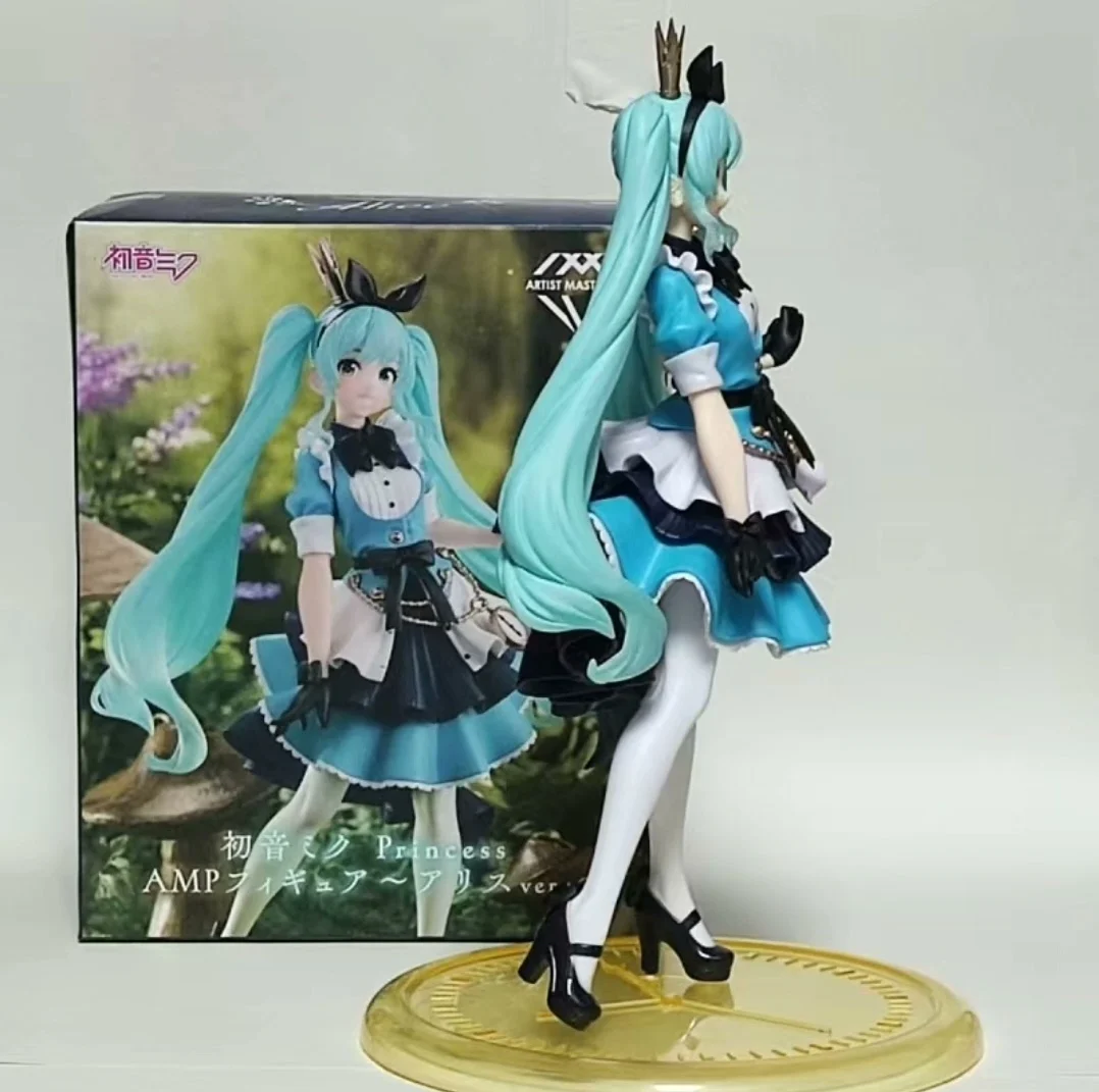 TAITO Genuine Vocaloid Hatsune Miku Putri Alice Princess Ver. Mainan Anak Boneka anime action figure Kawaii Model toys Aksi