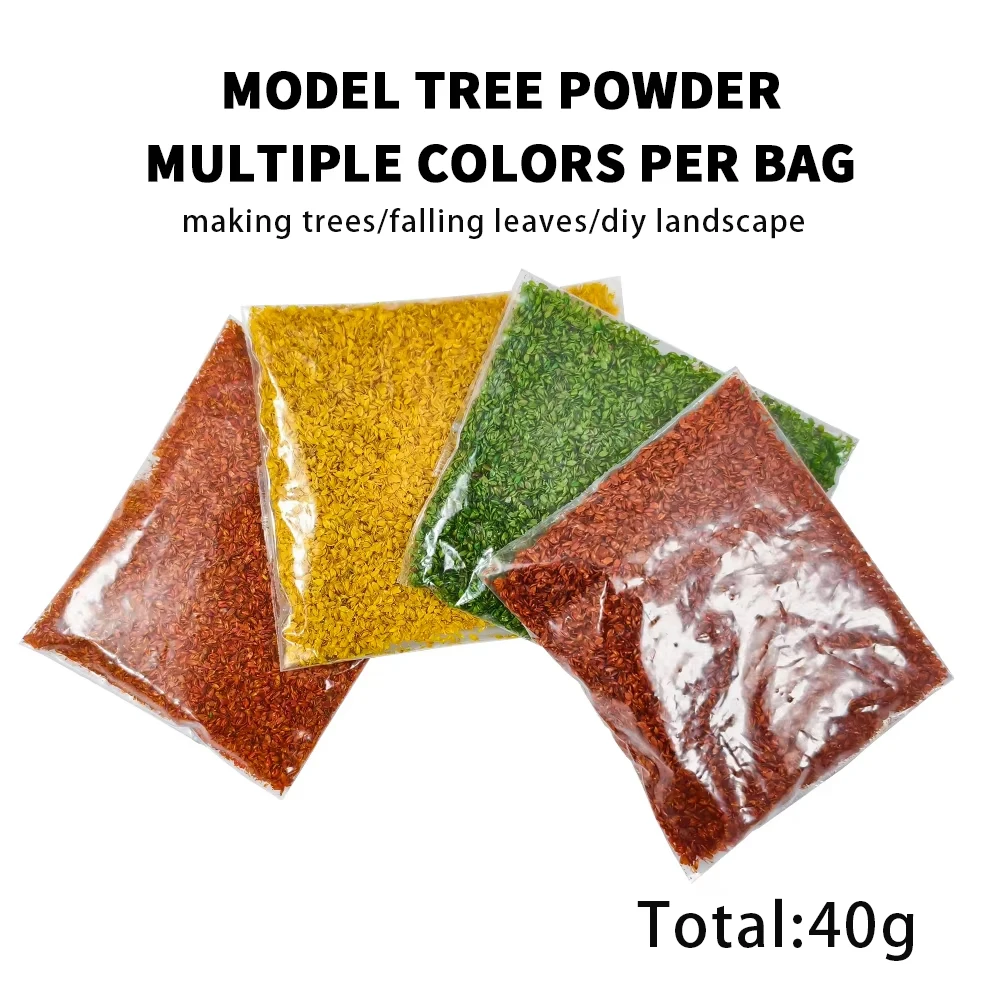 ชุดอุปกรณ์จำลองภูมิประเทศ ใบไม้ขนาดเล็ก ใบไม้ประดิษฐ์ ผงสำหรับตกแต่งภูมิทัศน์ทางรถไฟ/งานโมเดล DIY/ทำต้นไม้/ไดโอรามา