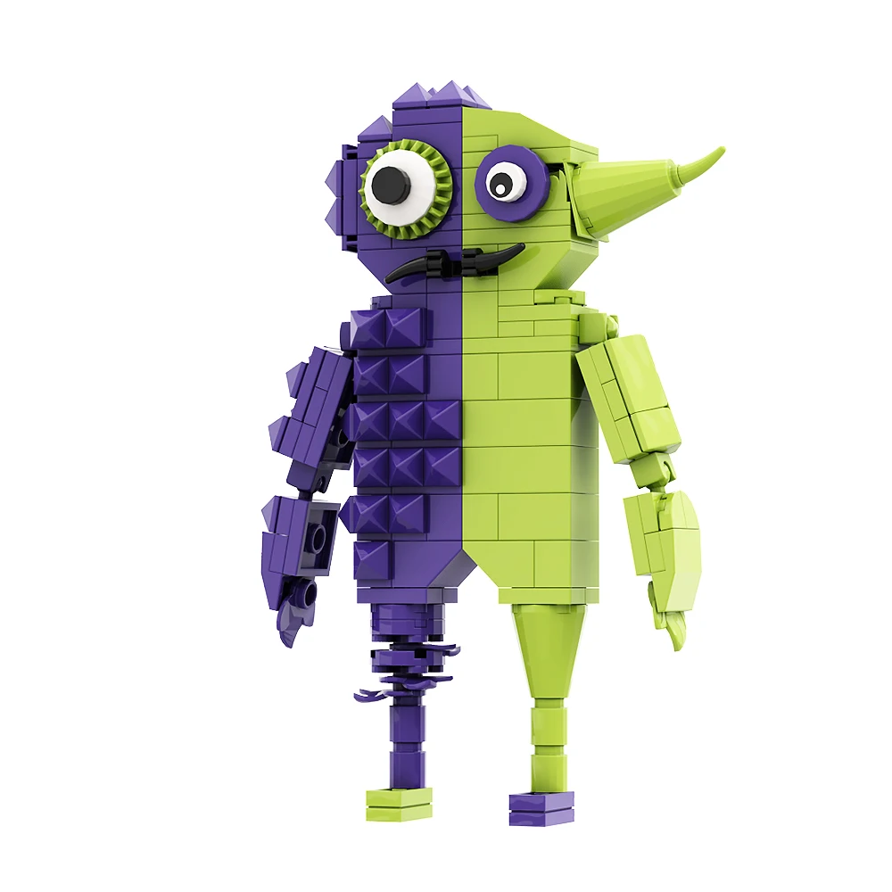 Banban Kindergarten Purple Green Demon Building Blocks Unique Monster Horror Stuffed Action Figure Building Toy Doll for Fans