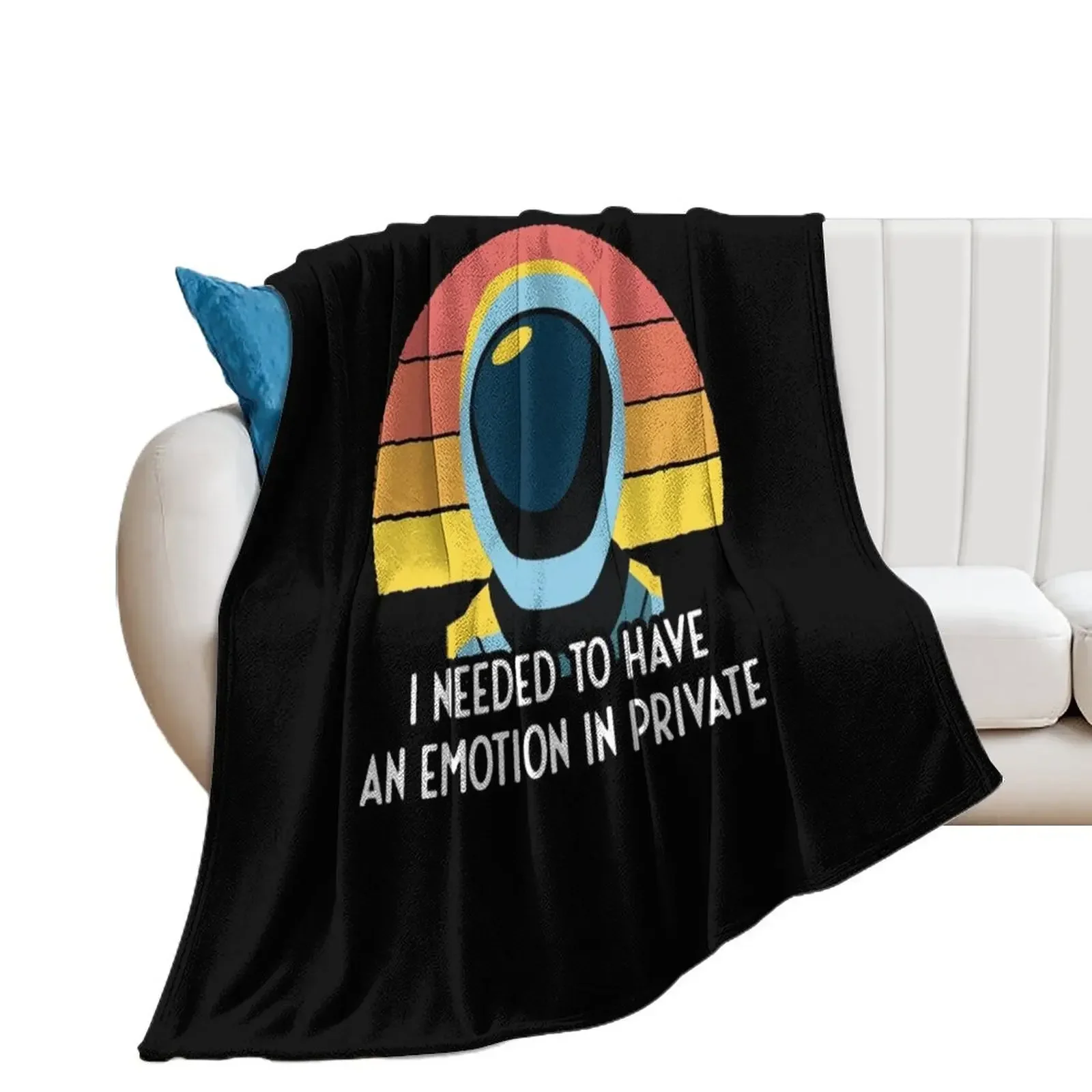 Murderbot Diaries SecUnit Needs to Have an Emotion in Private Throw Blanket halloween Hairys Loose Blankets