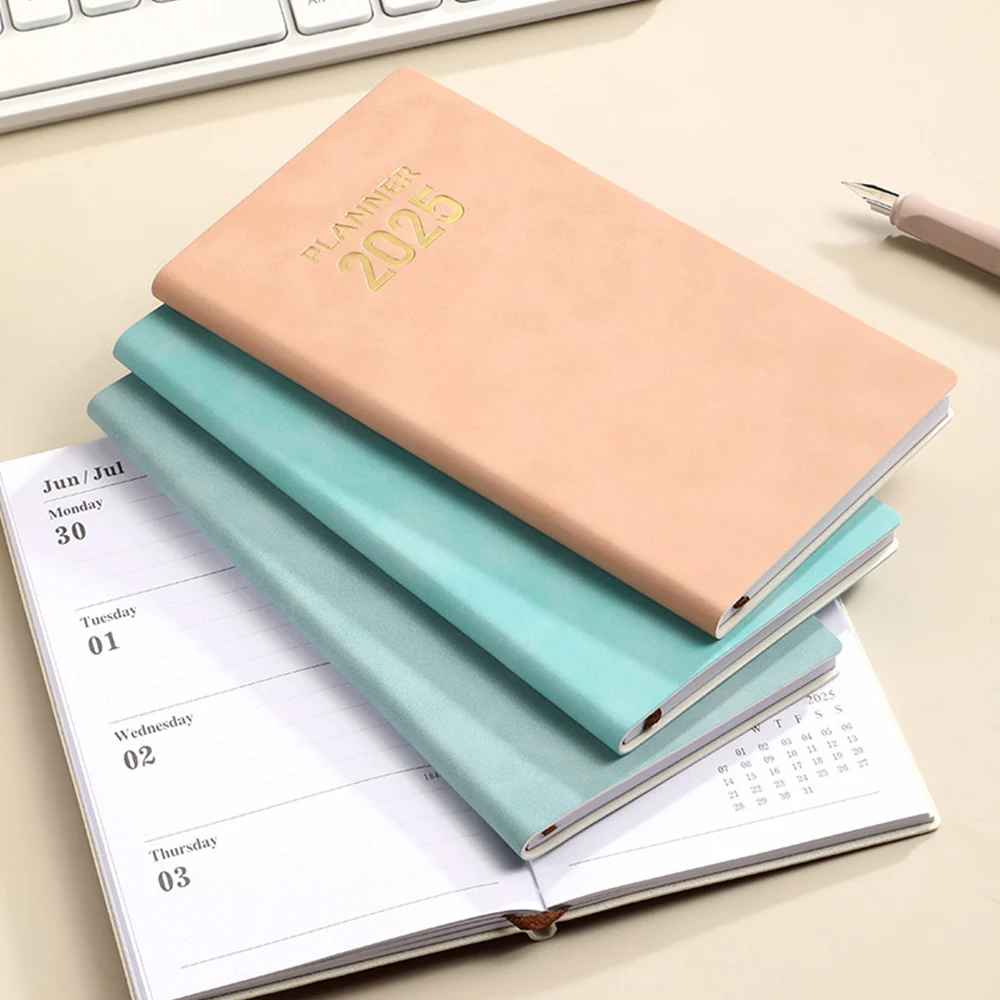 A6 Planner Notebook Agenda 2025 Schedule Book Portable Office Daily Planner Business Style Notebooks Stationery Supplies